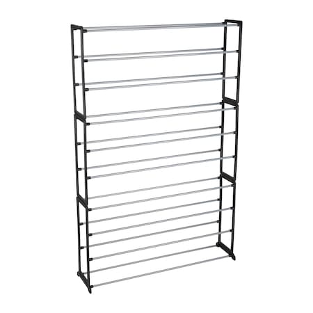 Simplify 50 Pair Shoe Organizer Rack 23204-BLACK